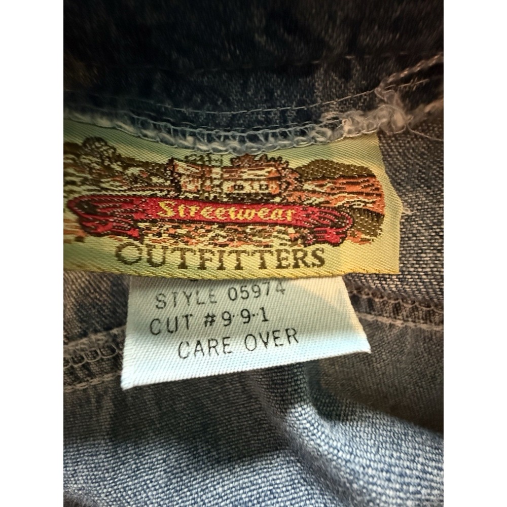 City Jeans Denim Maxi Dress Jumper Sz M Vintage USA Button Down 90s Prarie - Picture 6 of 8
